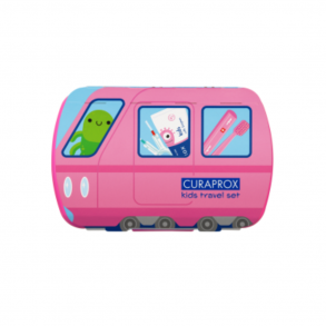 CURAPROX KIDS TRAVEL SET RÓZSASZÍN - 1X